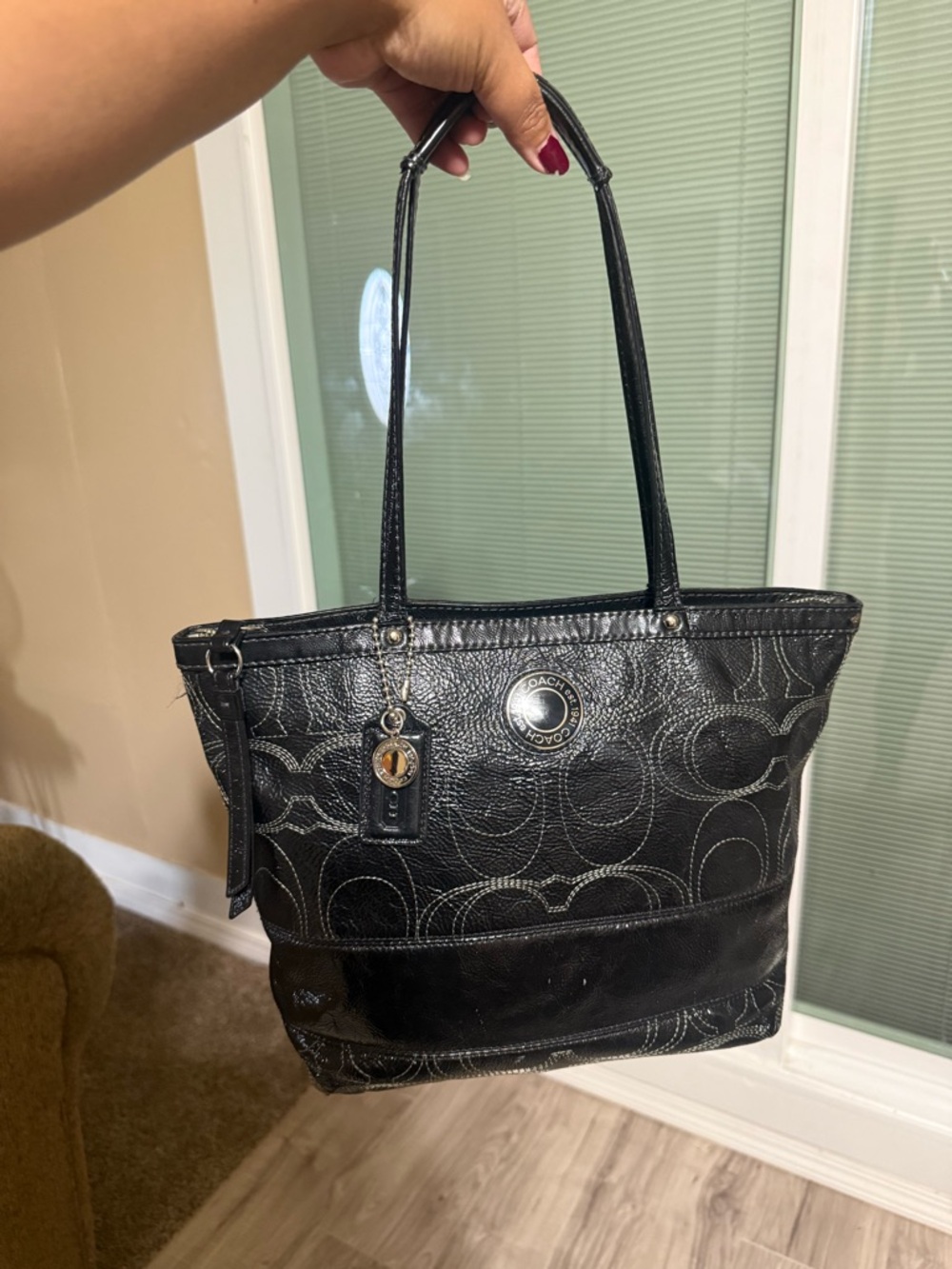 Coach Black Signature Tote Bag